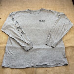 VANS x Disney Men's Gray Classic Mickey Mouse Long Sleeve T-Shirt Size XL